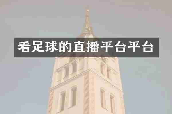 看足球的直播平台平台