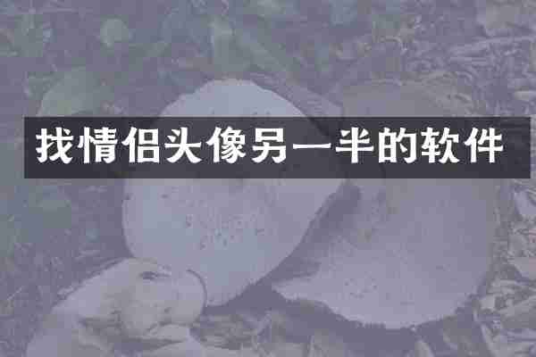 找情侣头像另一半的软件