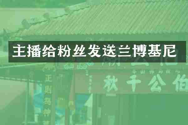 主播给粉丝发送兰博基尼