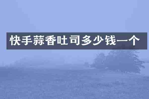 快手蒜香吐司多少钱一个