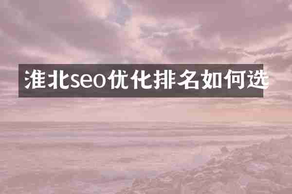 淮北seo优化排名如何选