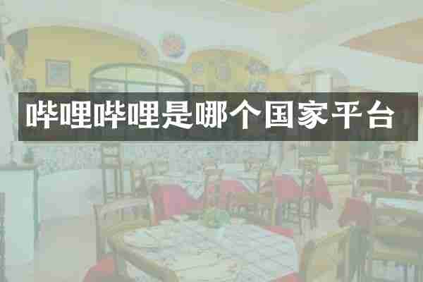 哔哩哔哩是哪个国家平台