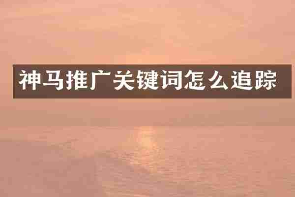 神马推广关键词怎么