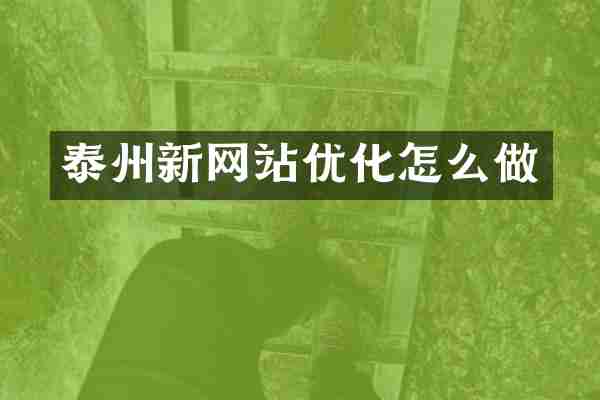 泰州新网站优化怎么做