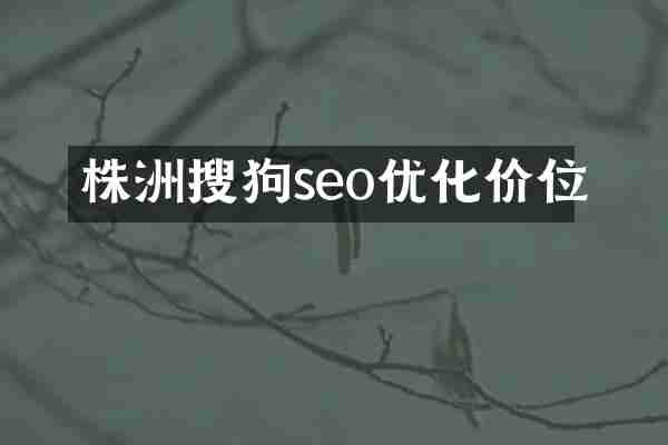 株洲搜狗seo优化价位