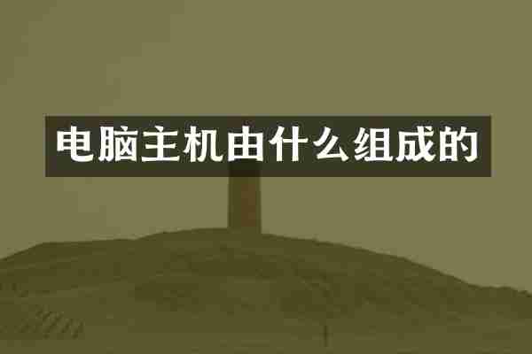 电脑主机由什么组成的