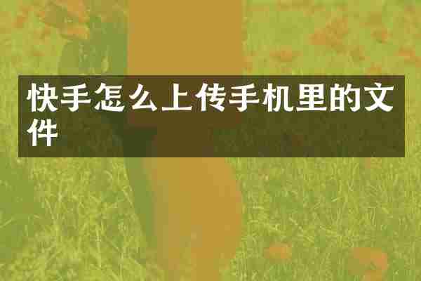 快手怎么上传手机里的文件