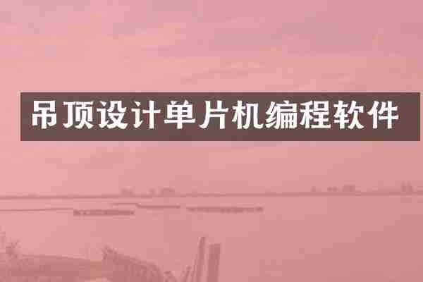 吊顶设计单片机编程软件
