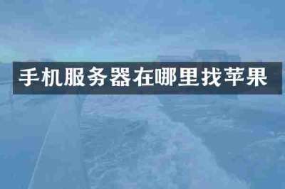 手机服务器在哪里找苹果