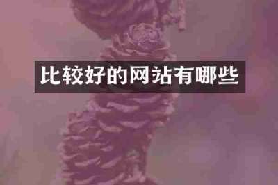 比较好的网站有哪些