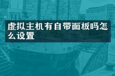 虚拟主机有自带面板吗怎么设置