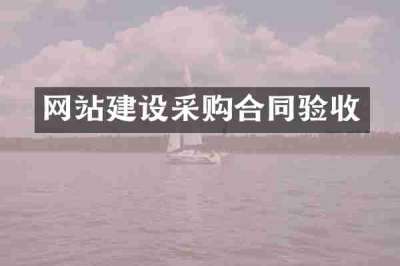 网站建设采购合同验收