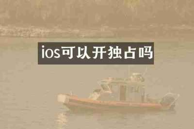 ios可以开独占吗