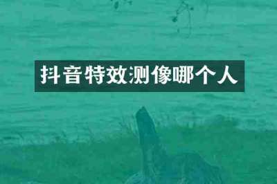 抖音特效测像哪个人
