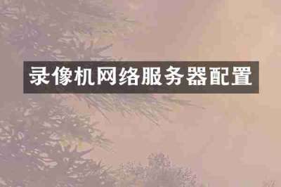 录像机网络服务器配置