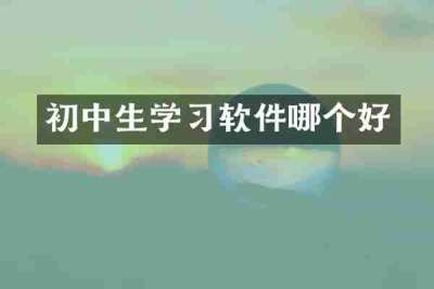 初中生学习软件哪个好