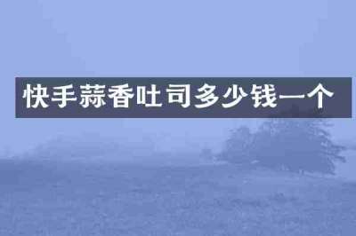 快手蒜香吐司多少钱一个