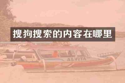 搜狗搜索的内容在哪里