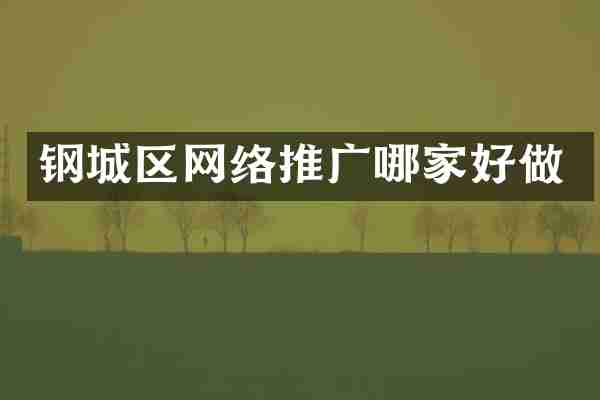 钢城区网络推广哪家好做