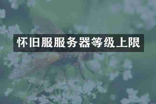 怀旧服服务器等级上限
