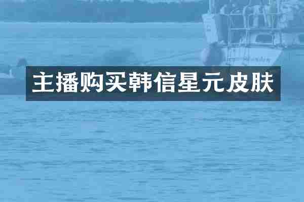 主播购买韩信星元皮肤