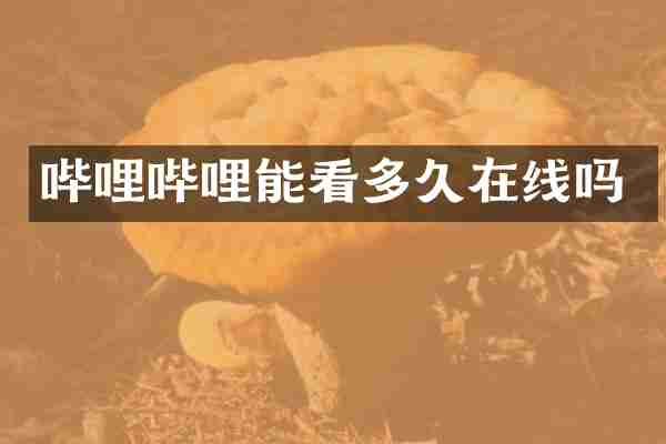 哔哩哔哩能看多久在线吗
