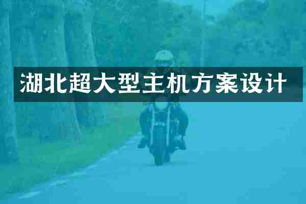 湖北超大型主机方案设计