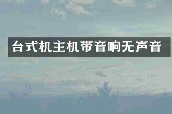 台式机主机带音响无声音