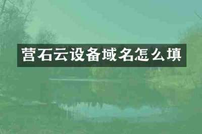 营石云设备域名怎么填