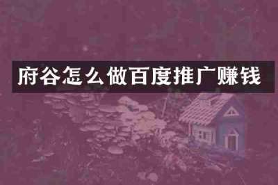 府谷怎么做百度推广赚钱