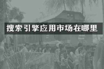 搜索引擎应用市场在哪里