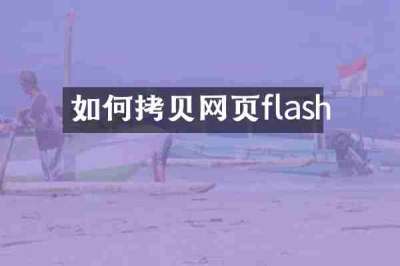 如何拷贝网页flash