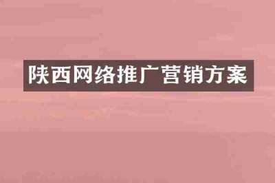 陕西网络推广营销方案