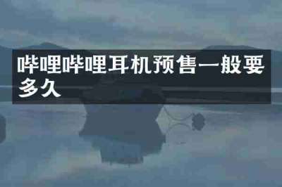 哔哩哔哩耳机预售一般要多久