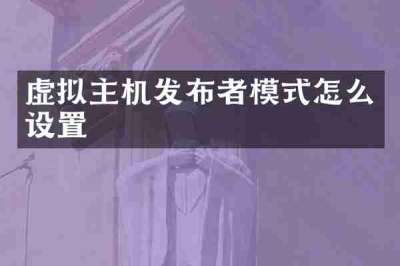 虚拟主机发布者模式怎么设置