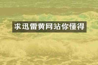 求迅雷黄网站你懂得