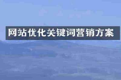 网站优化关键词营销方案