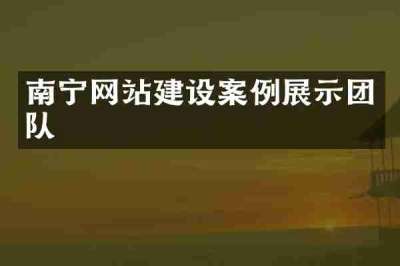 南宁网站建设案例展示团队