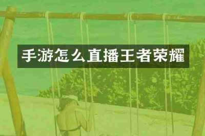 手游怎么直播王者荣耀