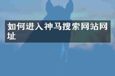 如何进入神马搜索网站网址