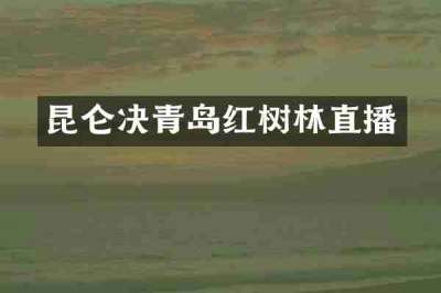昆仑决青岛红树林直播