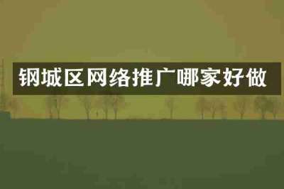 钢城区网络推广哪家好做