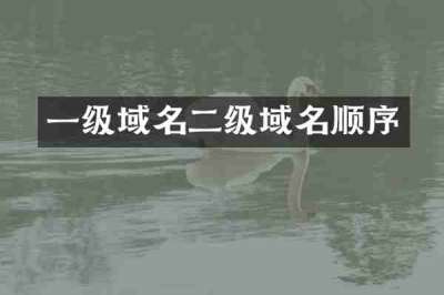 一级域名二级域名顺序