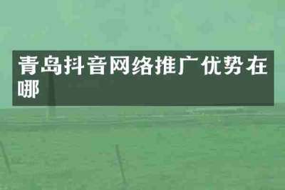 青岛抖音网络推广优势在哪