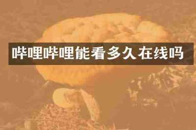 哔哩哔哩能看多久在线吗