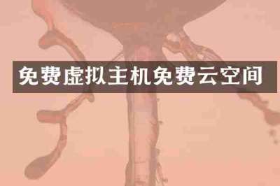 免费虚拟主机免费云空间