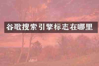谷歌搜索引擎标志在哪里