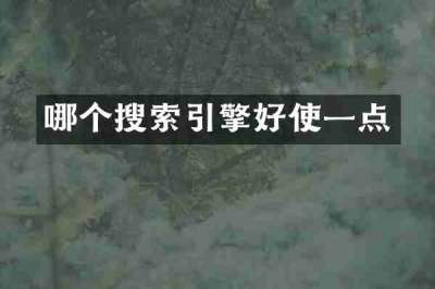哪个搜索引擎好使一点