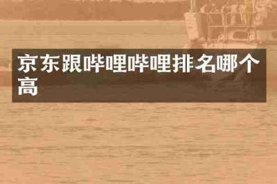 京东跟哔哩哔哩排名哪个高