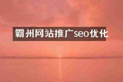 霸州网站推广seo优化